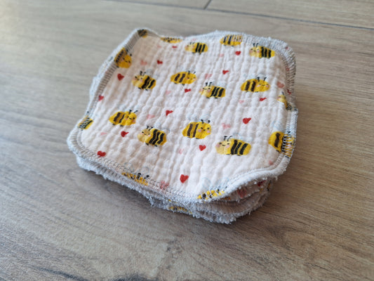 Ultrazachte monddoekjes bamboe (per set) - bijtjes