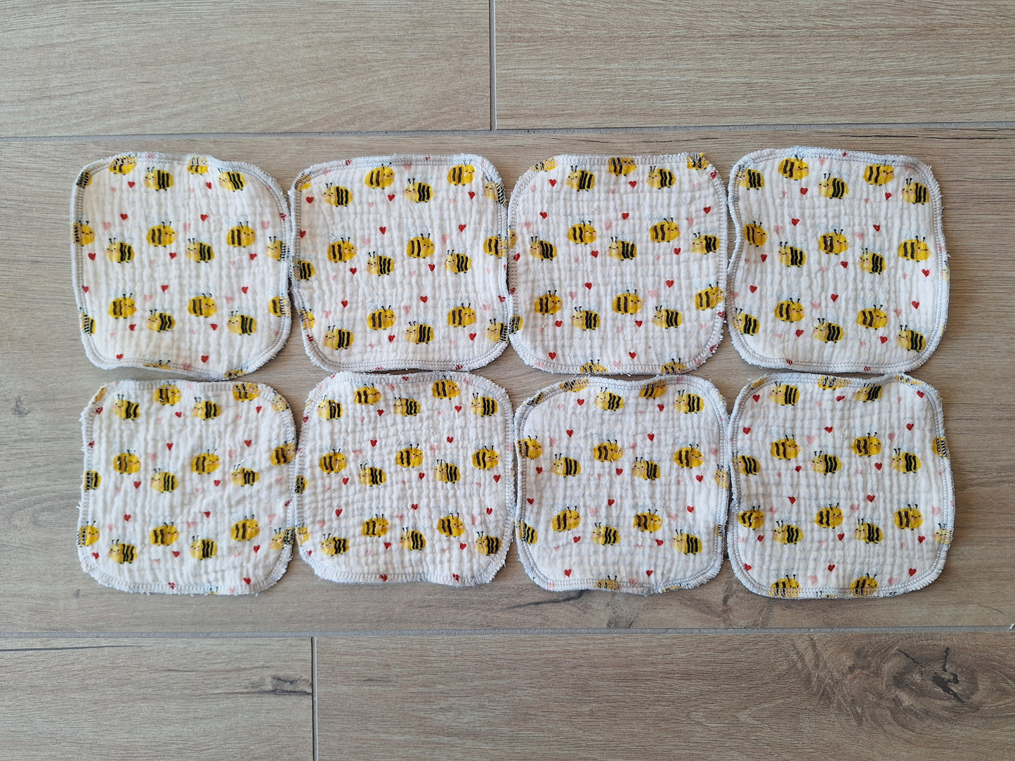 Ultrazachte monddoekjes bamboe (per set) - bijtjes