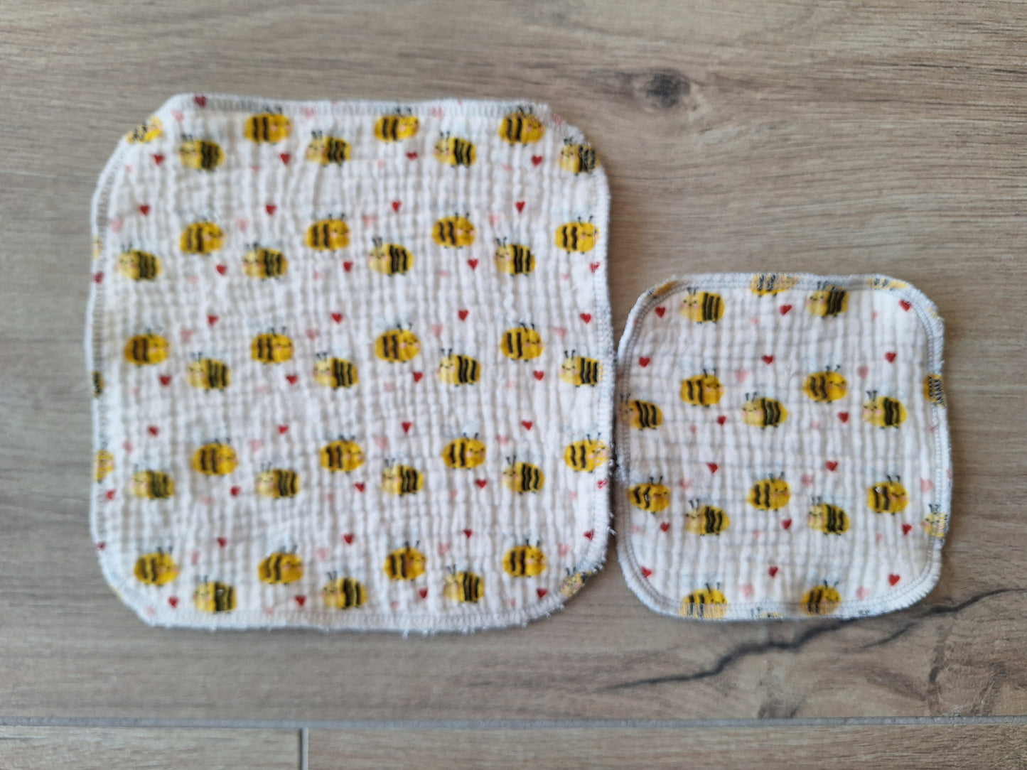 Ultrazachte monddoekjes bamboe (per set) - bijtjes